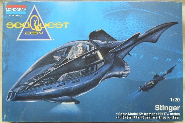 Monogram 1/20 SeaQuest Stinger One Man Submarine from the TV Series, 3602 plastic model kit
